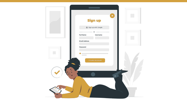 Create your Account page